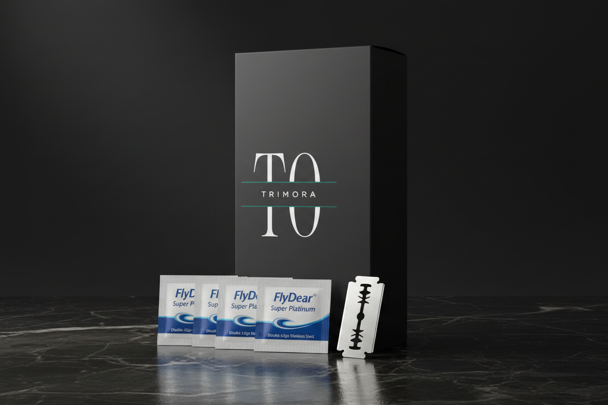 Trimora Branded Razor Blades Hero Shot